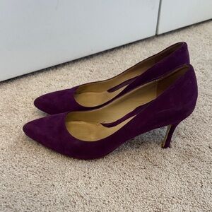 Carolinna Espinosa purple suede heels